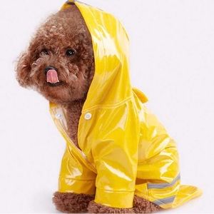 Dog Yellow Reflective Rain Coat